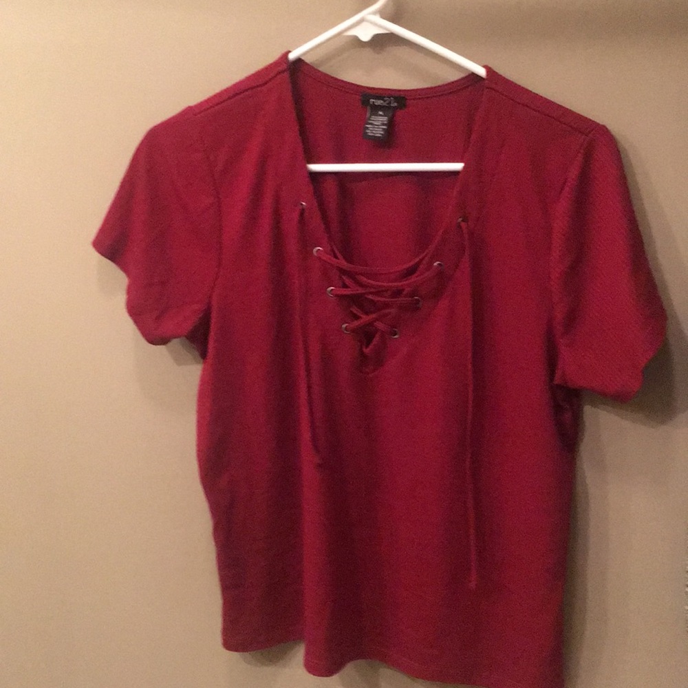 Lace up shirt